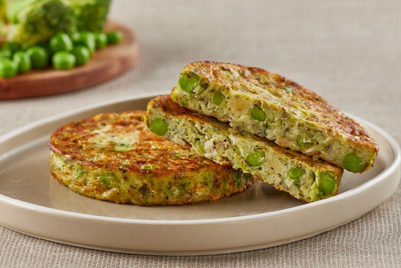 Hamburguesa de Brócoli y Arvejas