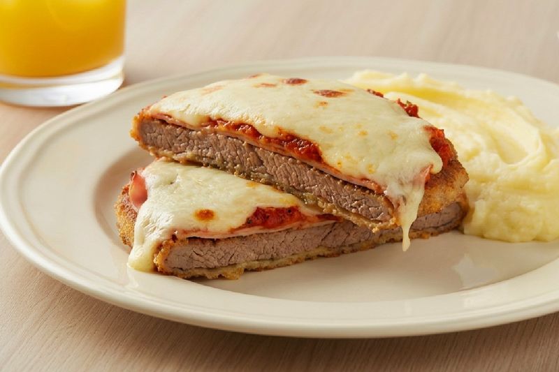 Milanesa Napolitana de Peceto con Puré