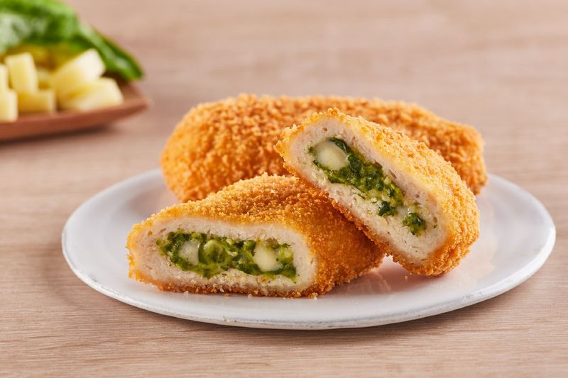 Rolls de Pollo Relleno con Espinaca y Queso