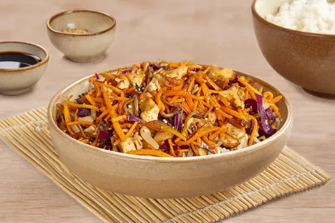 Wok de Vegetales, Arroz y Pollo