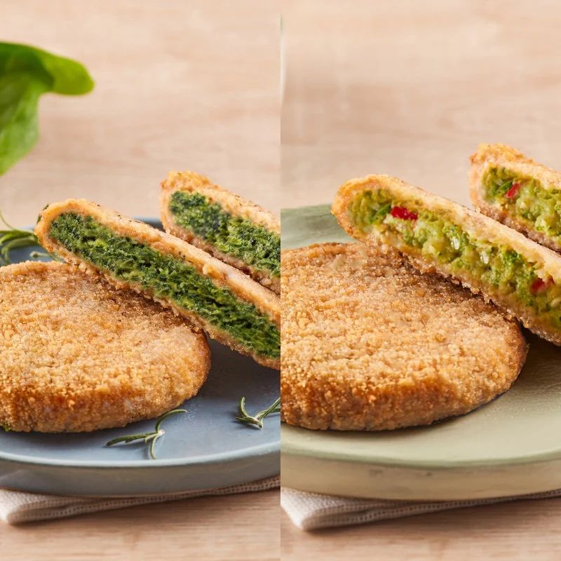 Milanesa de Espinaca + Milanesa de Brócoli