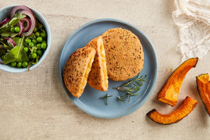 Milanesas de Soja Rellenas con Calabaza y Queso