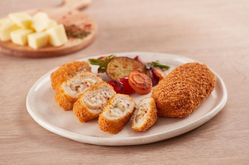 Rolls de pollo relleno con Provolone