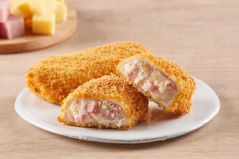 Rolls de Pollo Relleno con Jamón y Queso