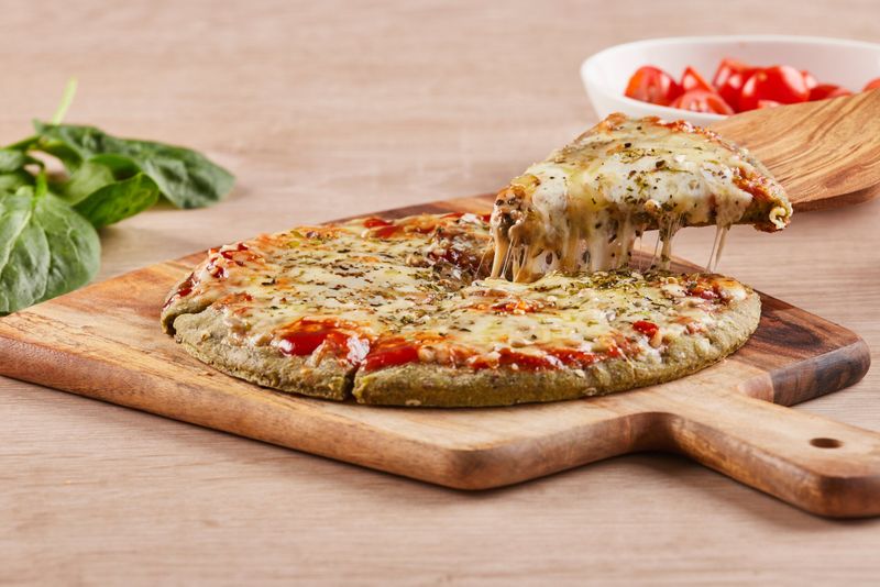 Pizzeta Integral de Espinaca con Semillas