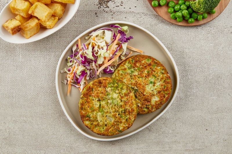 Hamburguesa de Brócoli y Arvejas