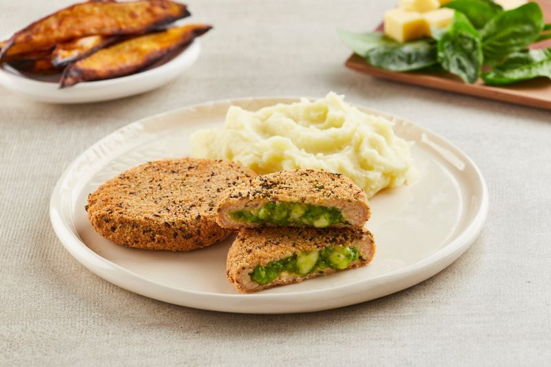 Milanesas de Soja rellenas con Espinaca y Queso