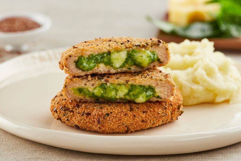 Milanesas de Soja rellenas con Espinaca y Queso
