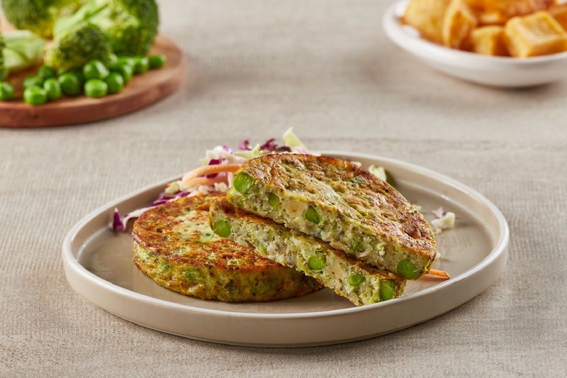 Hamburguesa de Brócoli y Arvejas
