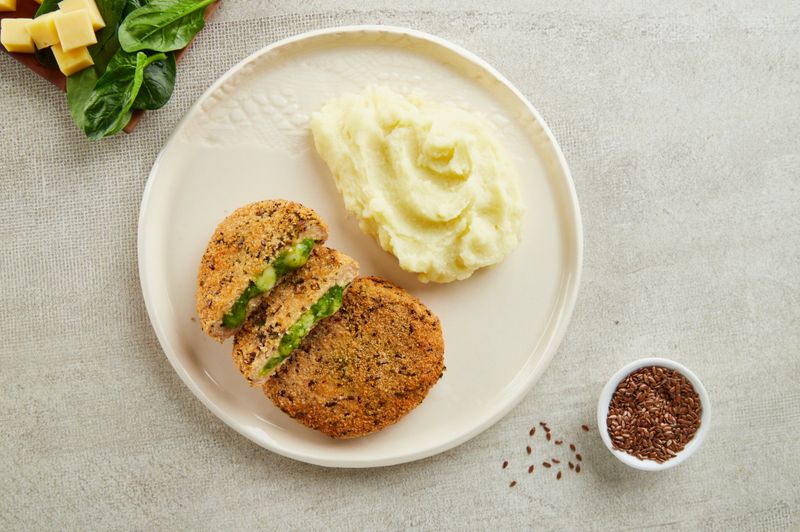 Milanesas de Soja rellenas con Espinaca y Queso